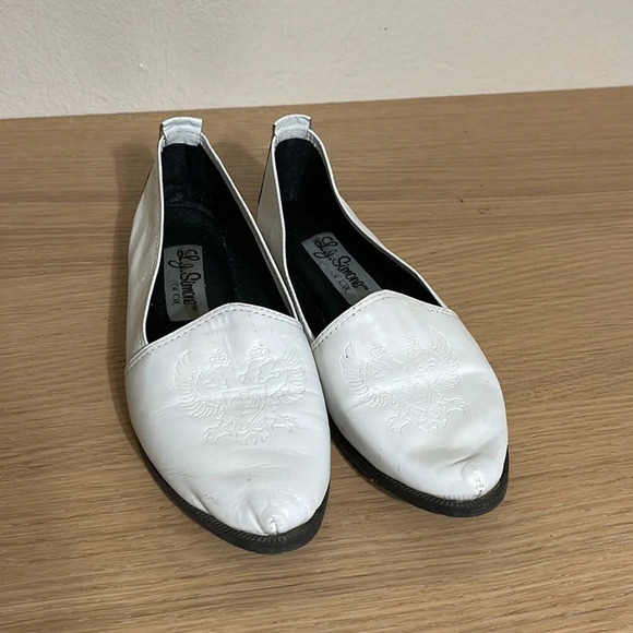 Vintage LJ Simone White loafers flats size 6.5 - Picture 13 of 16